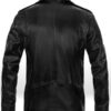 Charlie Rogers Black Leather Biker Jacket