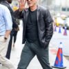 Daniel Craig Black Leather Blazer Coat