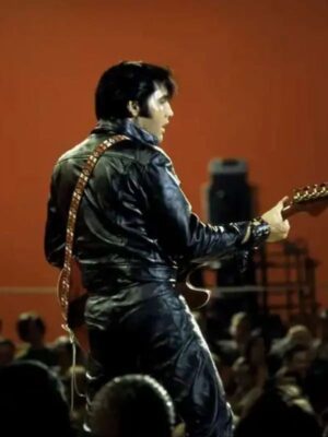 Elvis Presley Black Leather Jacket