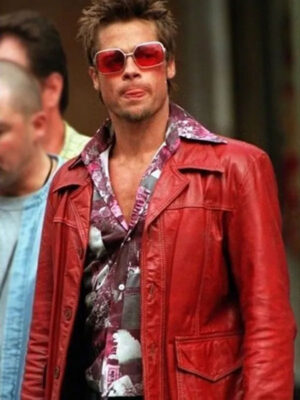 Fight Club Brad Pitt Red Jacket