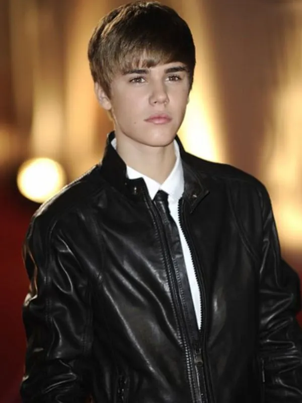 Justin Bieber Black Leather Jacket