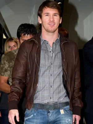 Lionel Messi Argentine Footballer Brown Jacket