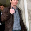 Lionel Messi Brown Leather Jacket