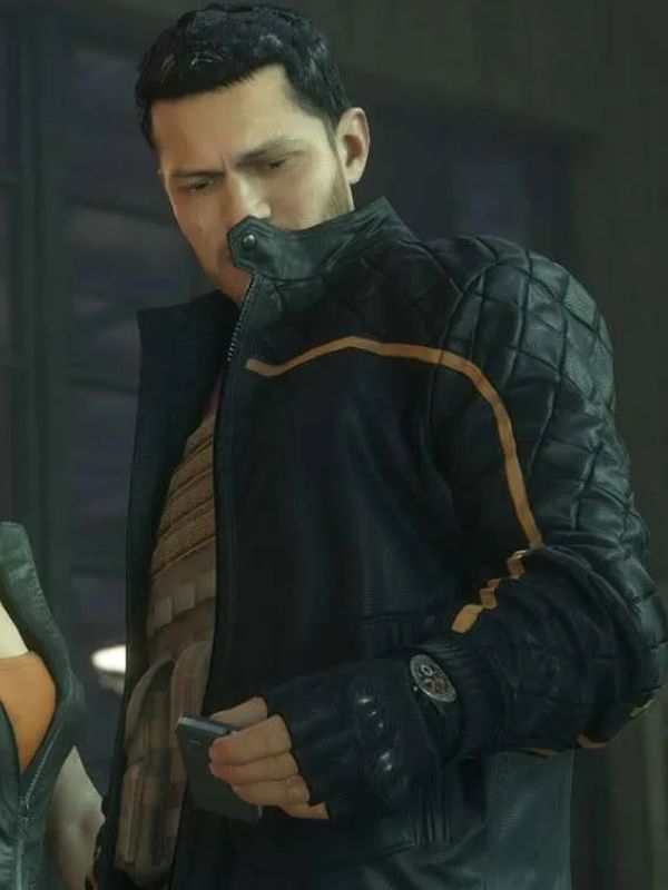 Nicholas Mendoza Quilted Black Leather Jacket