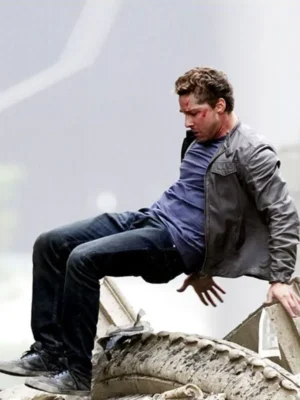 Sam Witwicky Gray Leather Jacket