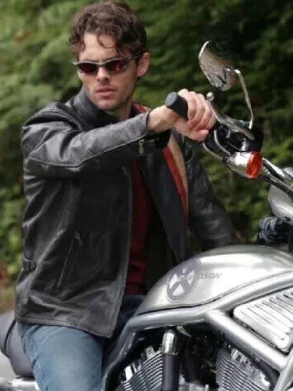 Scott Summers Black Leather Jacket