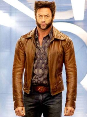 X Men Days of Future Past Hugh Jackman Brown Jacket