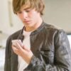 Zac Efron Black Leather Jacket