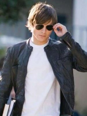 Alternative view of 17 Again Zac Efron Black Leather Jacket
