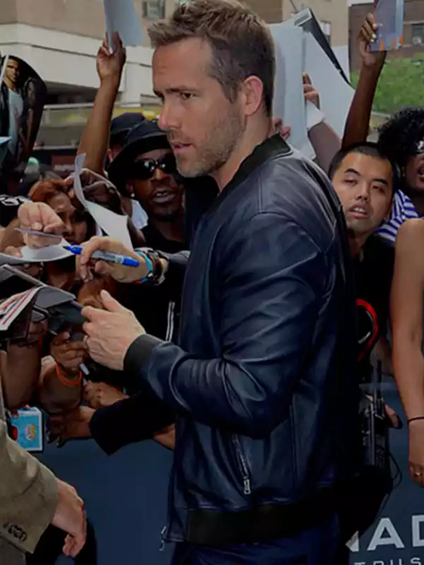 AOL Studios Ryan Reynolds Black Jacket
