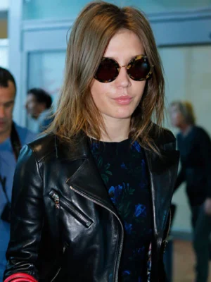 Adele Exarchopoulos Black Biker Jacket