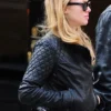 Amanda Seyfried Black Leather Jacket
