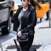 Anna Kendrick Black Leather Jacket
