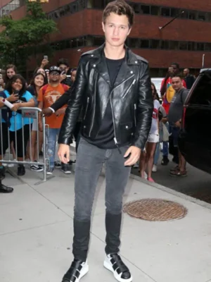 Ansel Elgort Actor Black Jacket