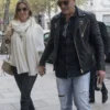 Antonio Banderas Black Leather Jacket