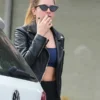 Ashley Benson Black Leather Biker Jacket