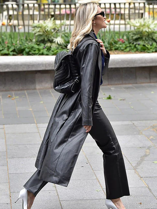 Ashley Roberts Black Trench Coat