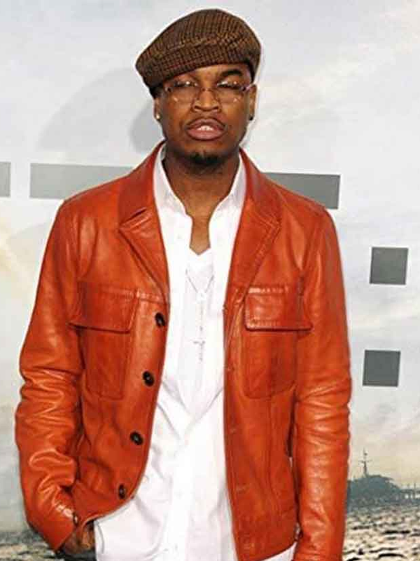 Battle Los Angeles Ne-Yo Orange Leather Trucker Jacket