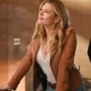 Big Sky Katheryn Winnick Brown Biker Jacket