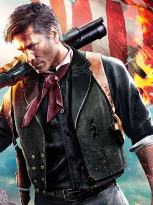 BioShock Infinite Booker DeWitt Black Leather Vest