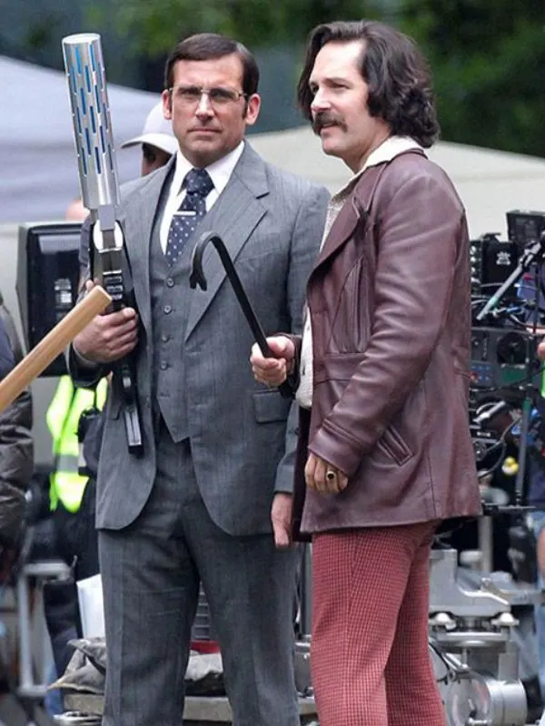 Brian Fantana Brown Leather Jacket