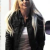 Britney Spears Black Leather Jacket