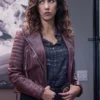 Brooklyn Nine-Nine Detective Rosa Diaz Maroon Biker Jacket