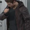 Bryan Dechart Brown Hooded Jacket
