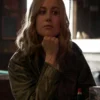 Captain Marvel Brie Larson Green Leather Biker Jacket