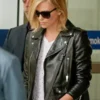 Charlize Theron Black Leather Biker Jacket