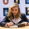 Chloe Grace Moretz Leather Black Jacket