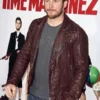 Chris Pratt Dark Brown Leather Biker Jacket