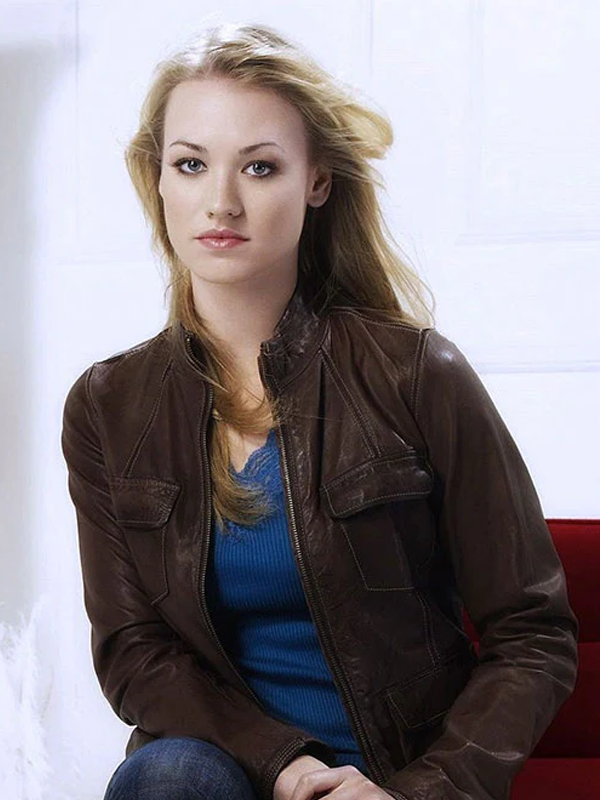 Chuck Yvonne Strahovski Brown Leather Jacket