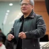 Computex Jensen Huang Black Leather Jacket