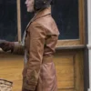 Damnation Amelia Davenport Brown Leather Coat