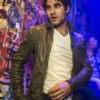 Darren Criss Gray Leather Jacket