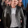 David Beckham Black Leather Biker Jacket