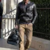 David Beckham Brown Leather Jacket