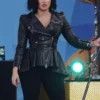 Demi Lovato Leather Black Biker Jacket