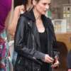 Diane Kruger Black Biker Jacket