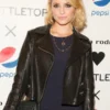 Dianna Agron Leather Biker Jacket