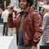 Drake Graham Brown Leather Bomber Jacket