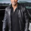 Dwayne Johnson Bomber Leather Jacket