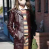 Eiza Gonzalez Maroon Trench Coat