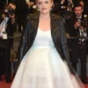 Elisabeth Moss Leather Black Biker Jacket