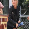 Elsa Pataky Black Biker Jacket