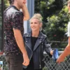 Elsa Pataky Black Biker Leather Jacket