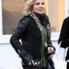Elsa Pataky Black Biker Jacket