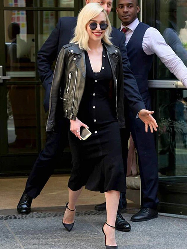Emilia Clarke Black Jacket