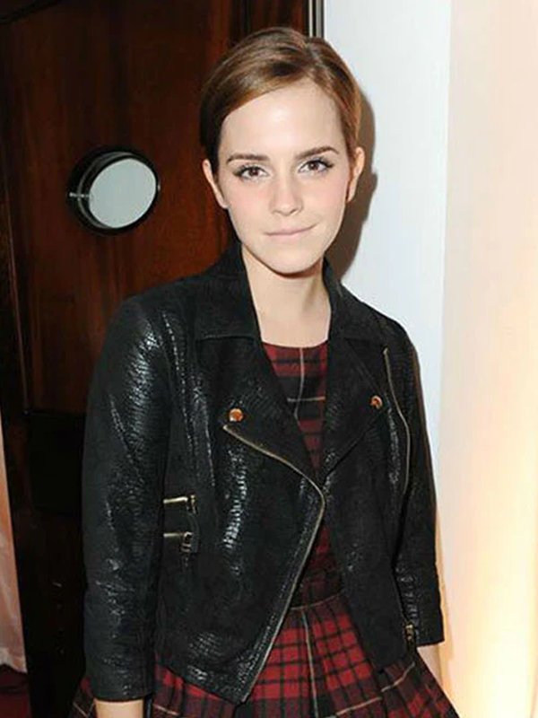Emma Watson Black Biker Jacket